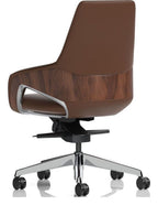 Olive High Back Executive Chair, brown, another view 4