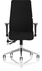 Onyx Fabric Ergonomic Posture Chair, black fabric, no headrest, another view 1