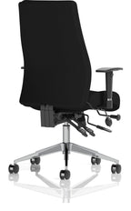 Onyx Fabric Ergonomic Posture Chair, black fabric, no headrest, another view 3