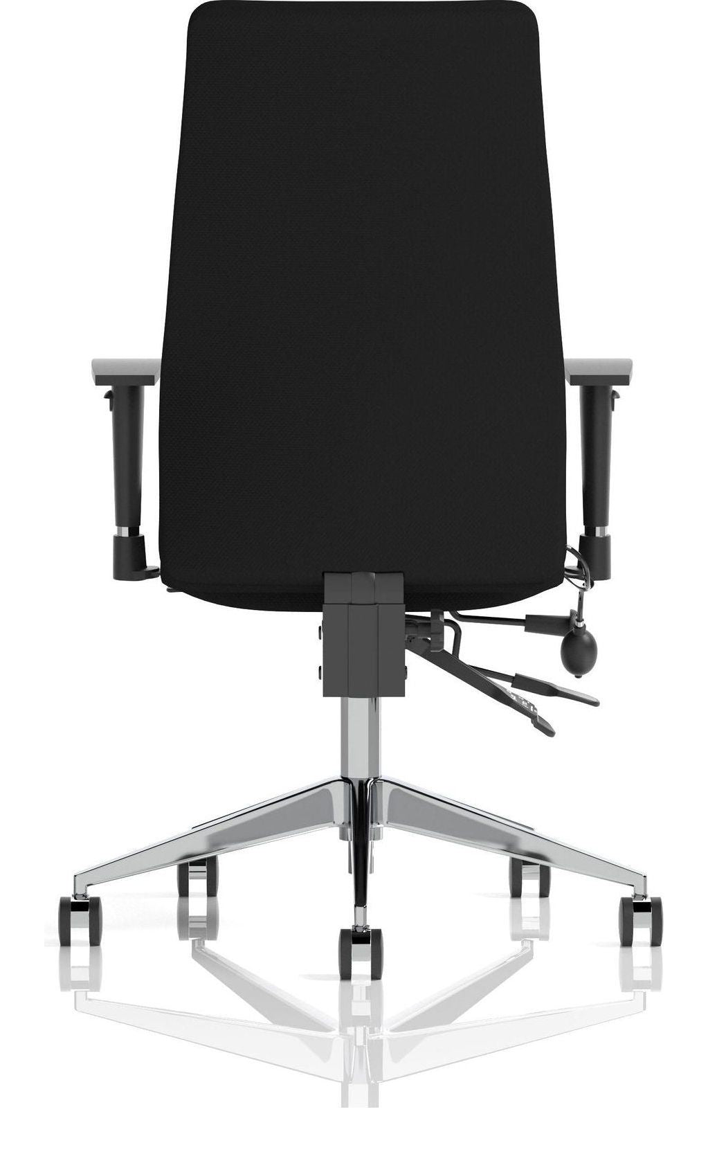 Onyx Fabric Ergonomic Posture Chair, black fabric, no headrest, another view 4