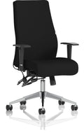 Onyx Fabric Ergonomic Posture Chair, black fabric, no headrest