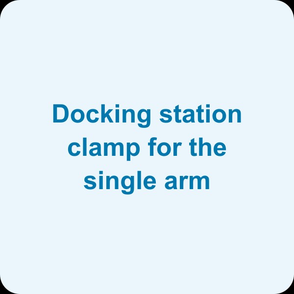 Docking station clamp for the single arm