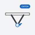 Folding table click catch