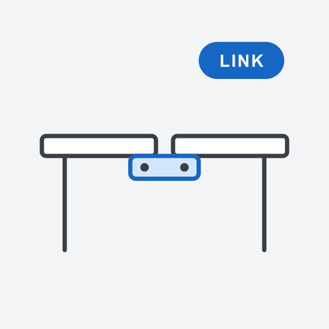 Option: Folding table connector