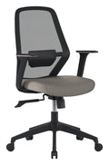 Orbit Two Tone High Back Mesh Chair in black back, grey seat