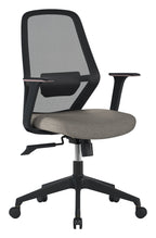 Orbit Two Tone High Back Mesh Chair in black back, grey seat
