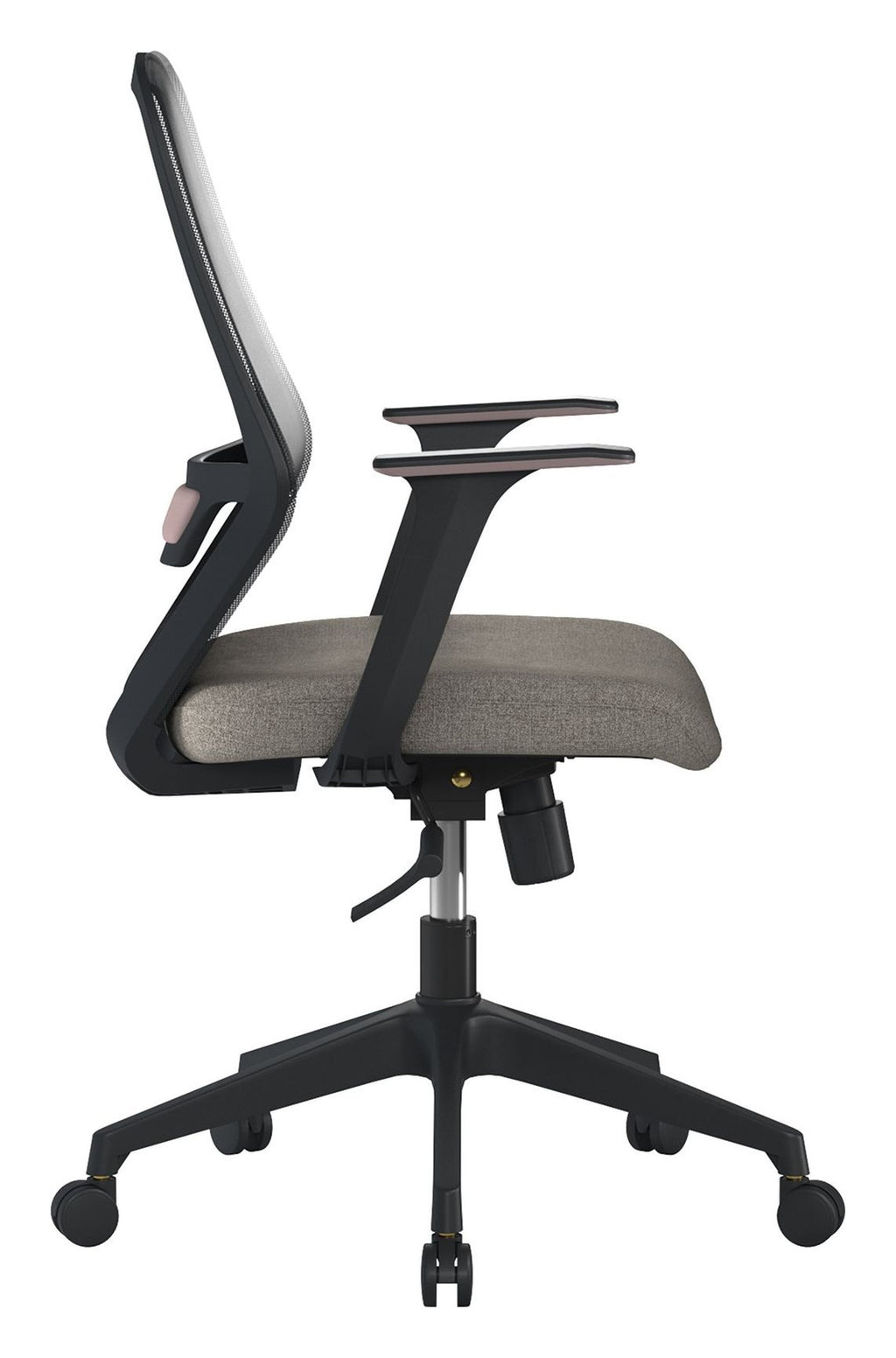 Orbit Two Tone High Back Mesh Chair in black back, grey seat, view 2