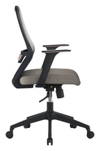 Orbit Two Tone High Back Mesh Chair in black back, grey seat, view 2