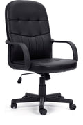 Orion High Back Leather Manager Chair in black