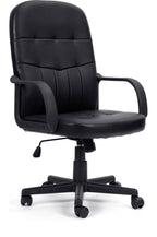 Orion High Back Leather Manager Chair in black