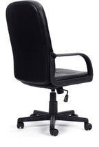 Orion High Back Leather Manager Chair in black, view 2