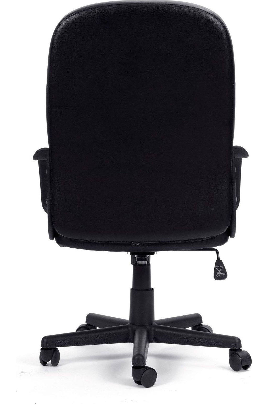 Orion High Back Leather Manager Chair in black, view 3