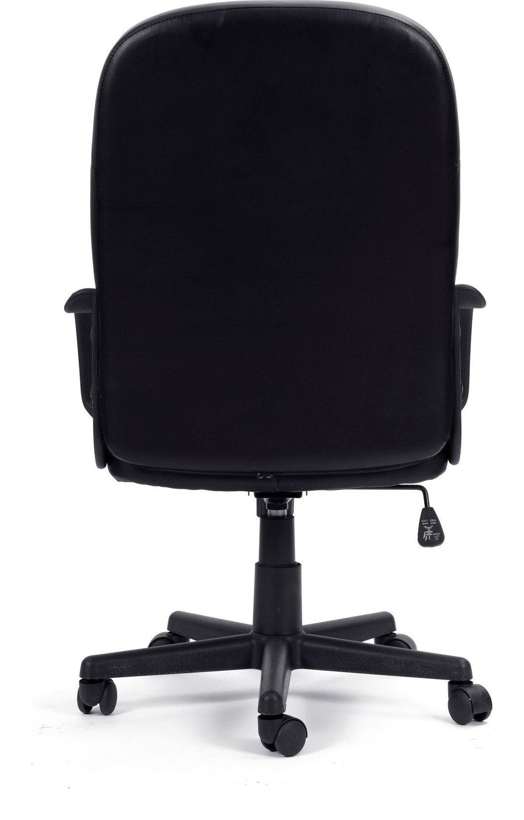 Orion High Back Leather Manager Chair in black, view 3