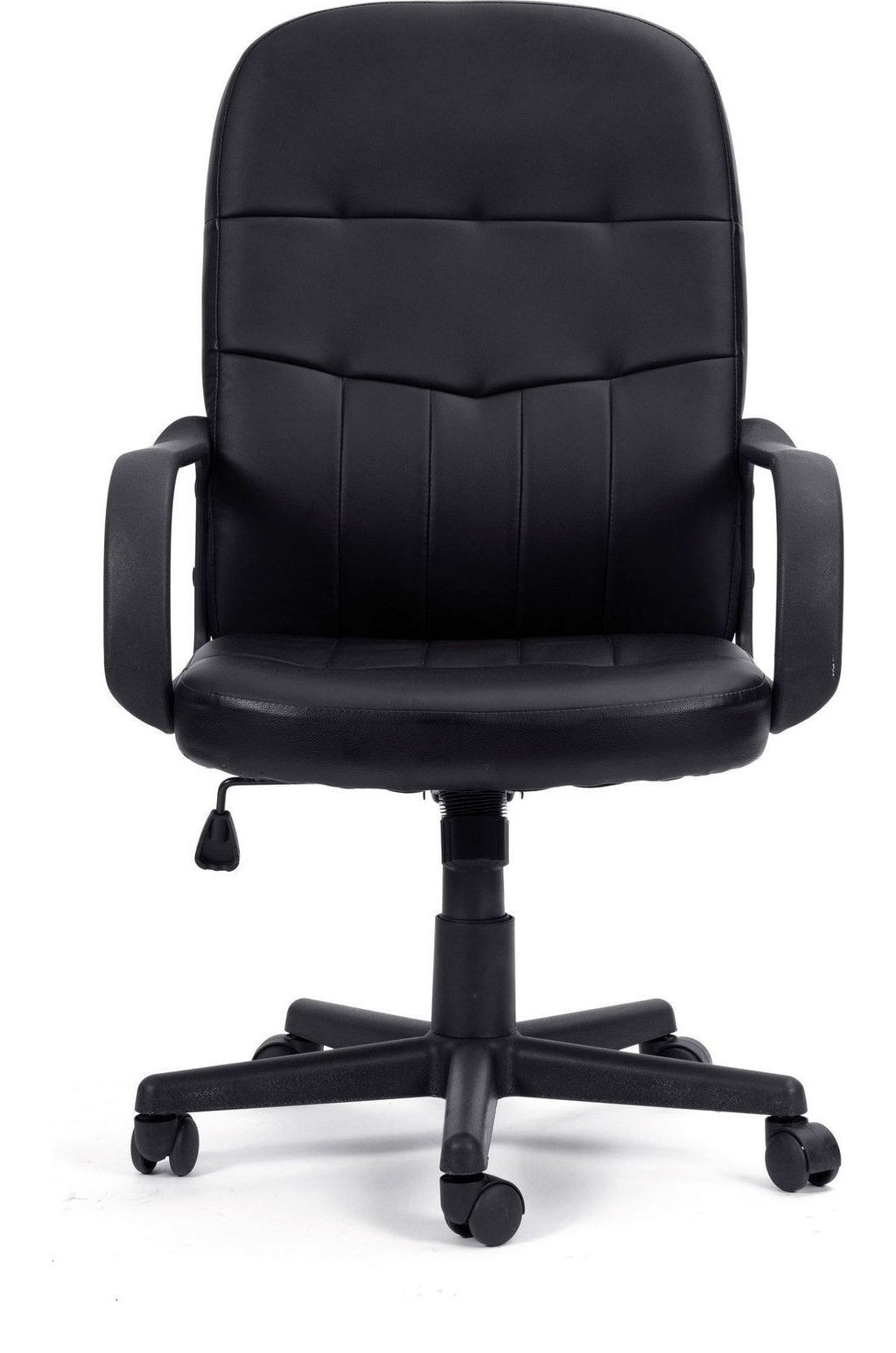 Orion High Back Leather Manager Chair in black, view 4