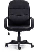 Orion High Back Leather Manager Chair in black, view 4