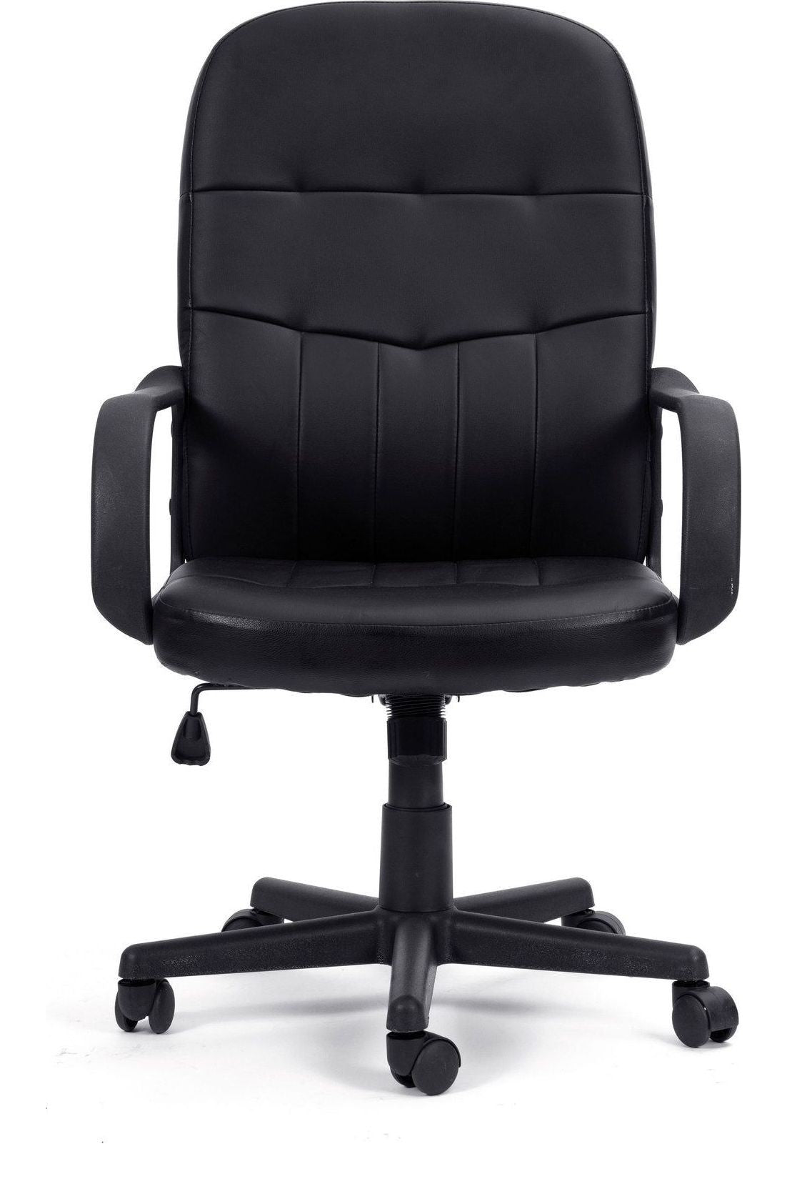 Orion High Back Leather Manager Chair in black, view 4
