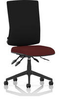 Orlena Bespoke Ergonomic Task Chair, ginseng chilli, black back, no arms or headrest
