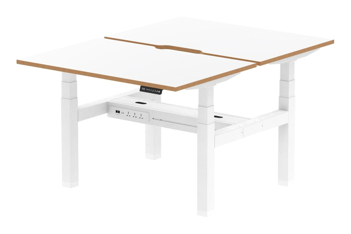 Impulse Oslo Air back-to-back sit-stand desk, 2 person pod, 1200mm wide each, no screen