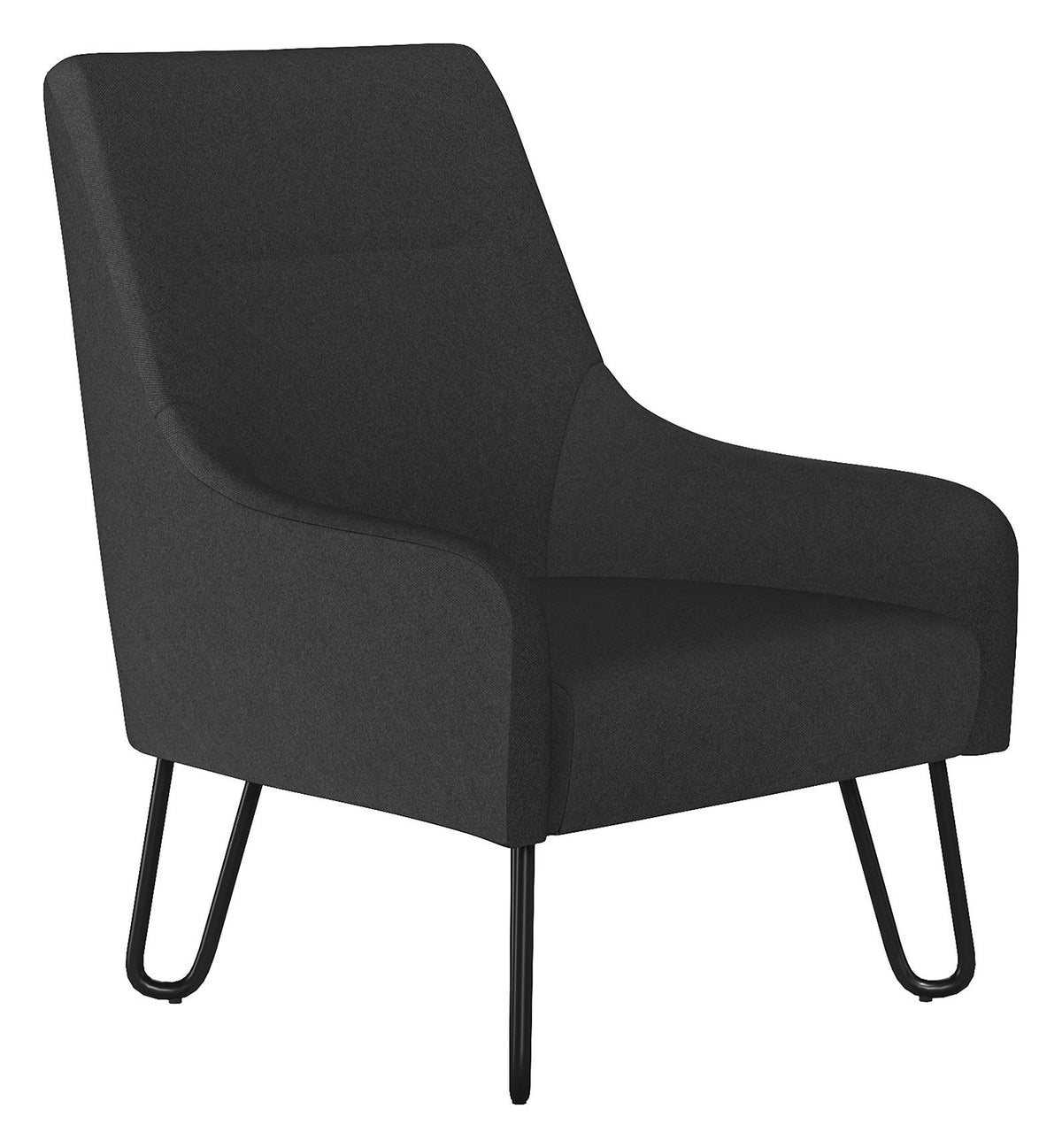 Oslo Fabric Reception Chair in black