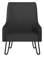 Oslo Fabric Reception Chair in black, view 4