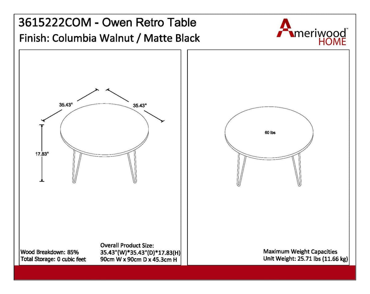 Owen Round Coffee Table, view 14