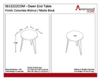 Owen Round End Table, view 14