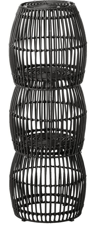Palm Stacking Side Tables in Black, stacked