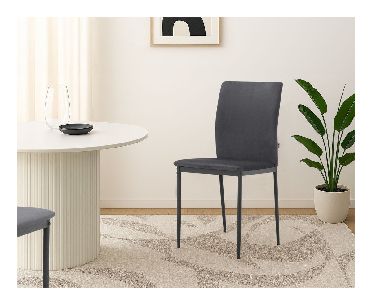 Pavia Dining Chair In Velvet (Pack Of 2), view 10