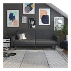 Paxson Sofa Bed With Wooden Feet Linen, view 15