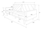 Paxson Sofa Bed With Wooden Feet Linen, view 19