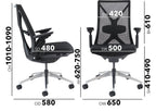 Paxton Ergonomic Mesh Chair dimensions