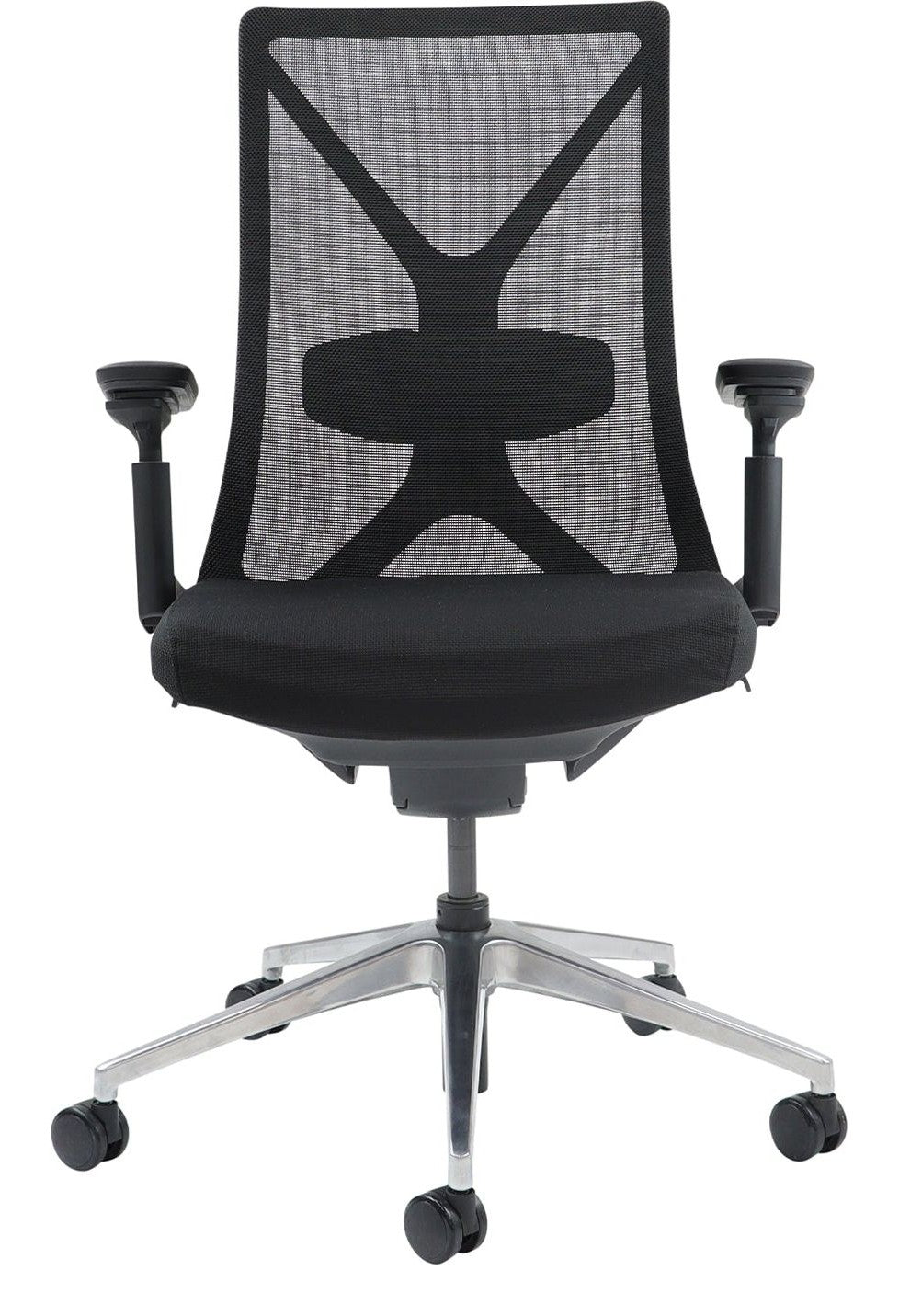 Paxton Ergonomic Mesh Chair in black from the front