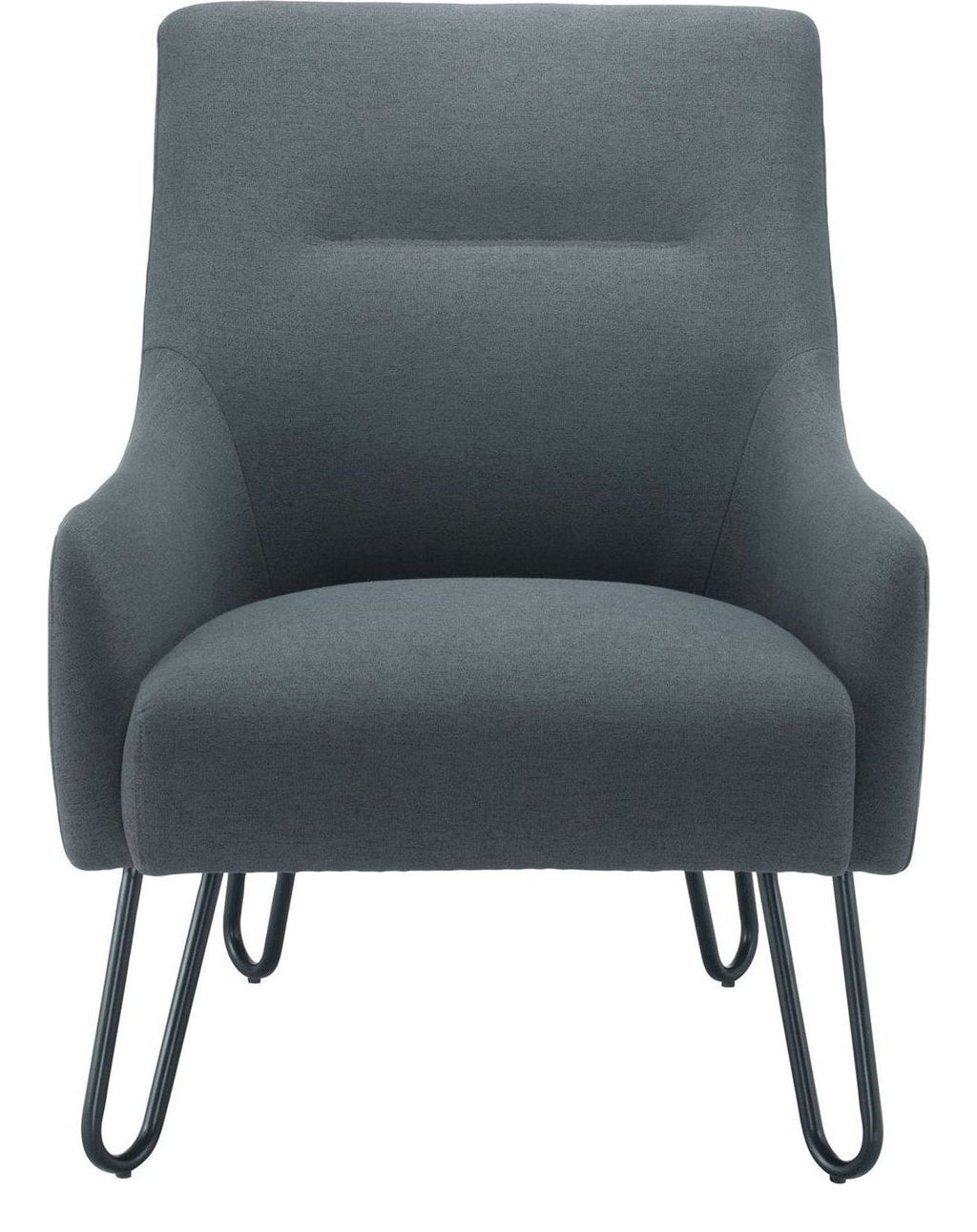 Pearl Reception Chair in grey from the front
