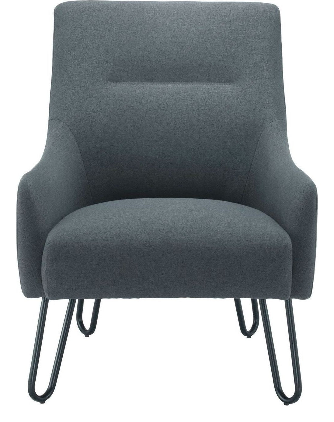 Pearl Reception Chair in grey from the front