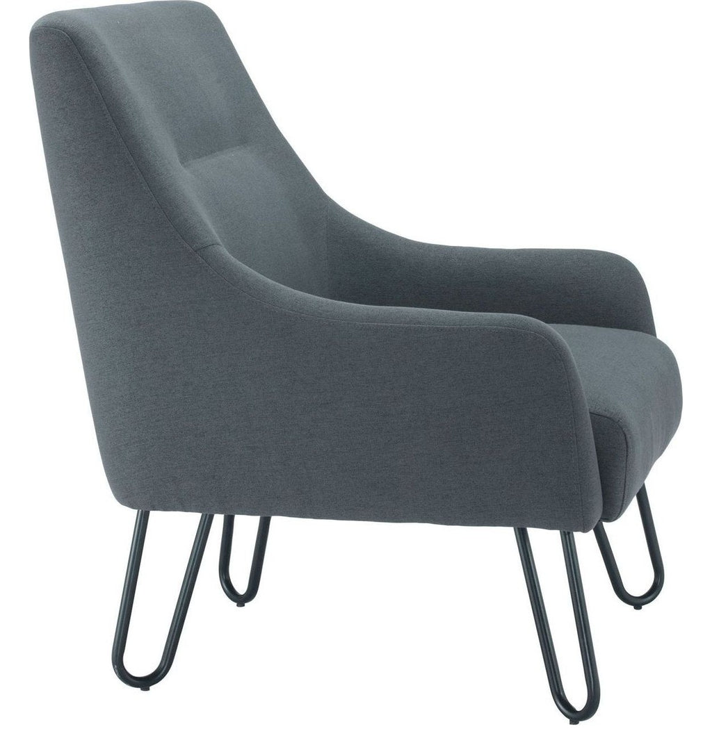 Pearl Reception Chair in grey from the side