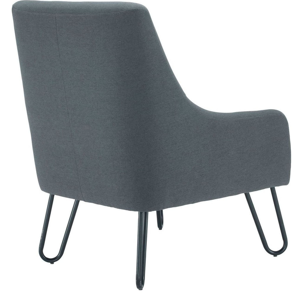 Pearl Reception Chair in grey from the back at an angle