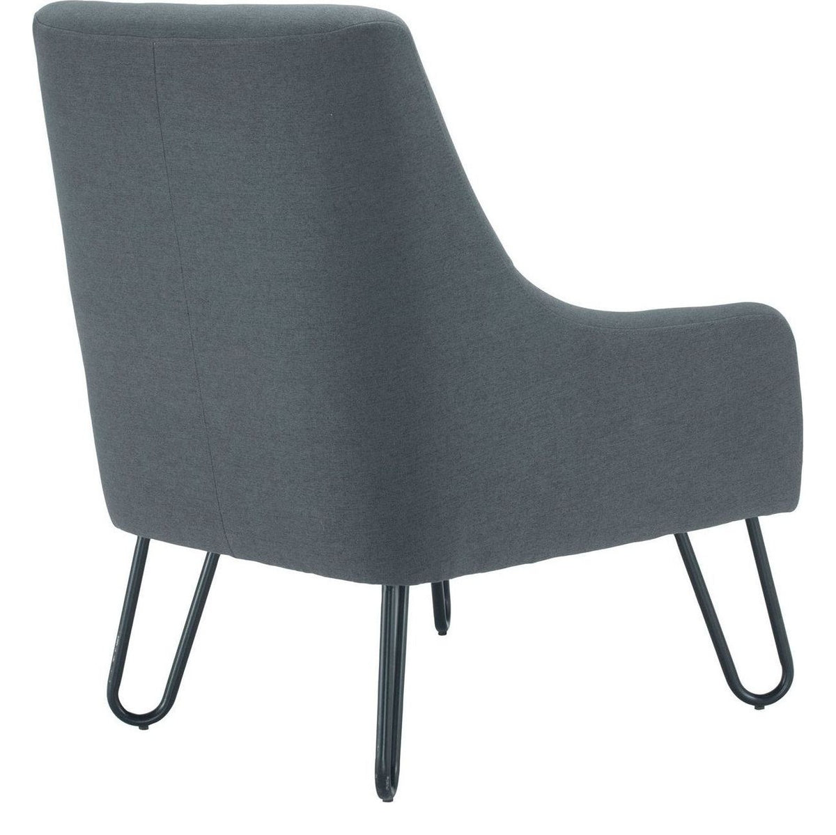 Pearl Reception Chair in grey from the back at an angle