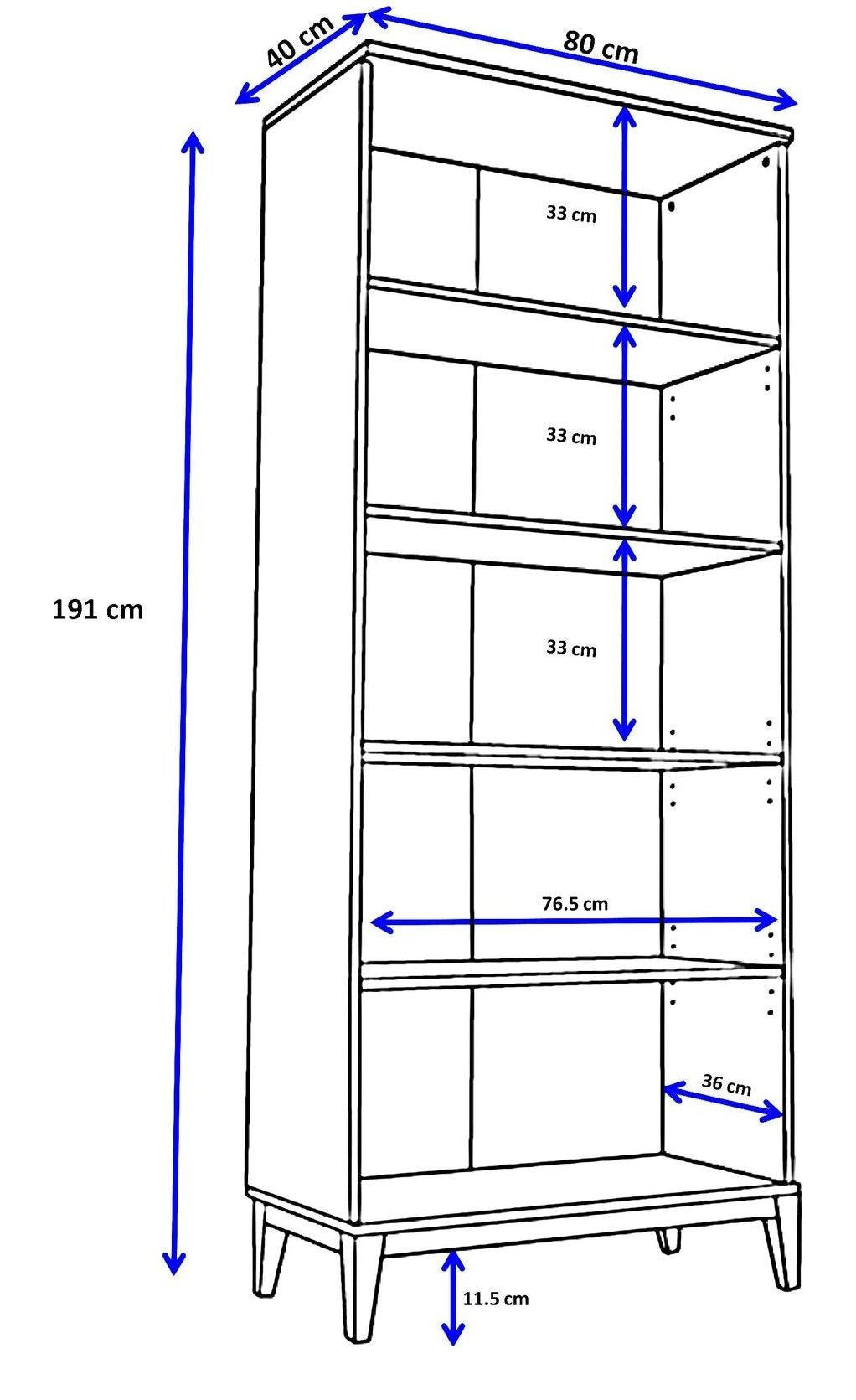 Pelle Bookcase 4 Shelf, view 16