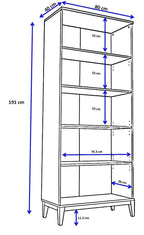 Pelle Bookcase 4 Shelf, view 16
