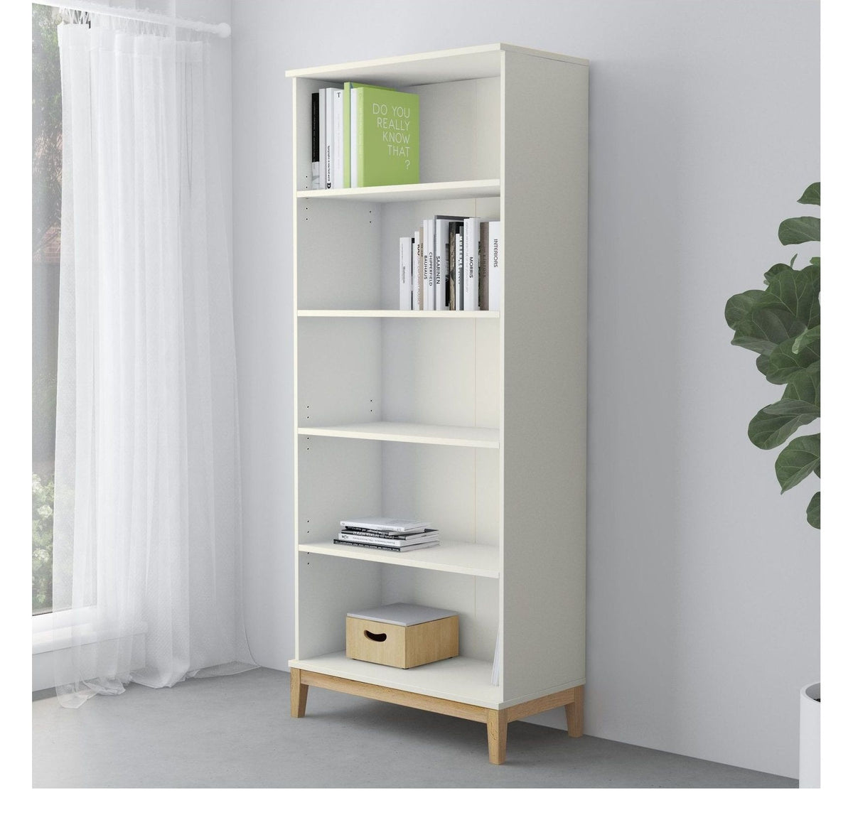 Pelle Bookcase 4 Shelf, view 9