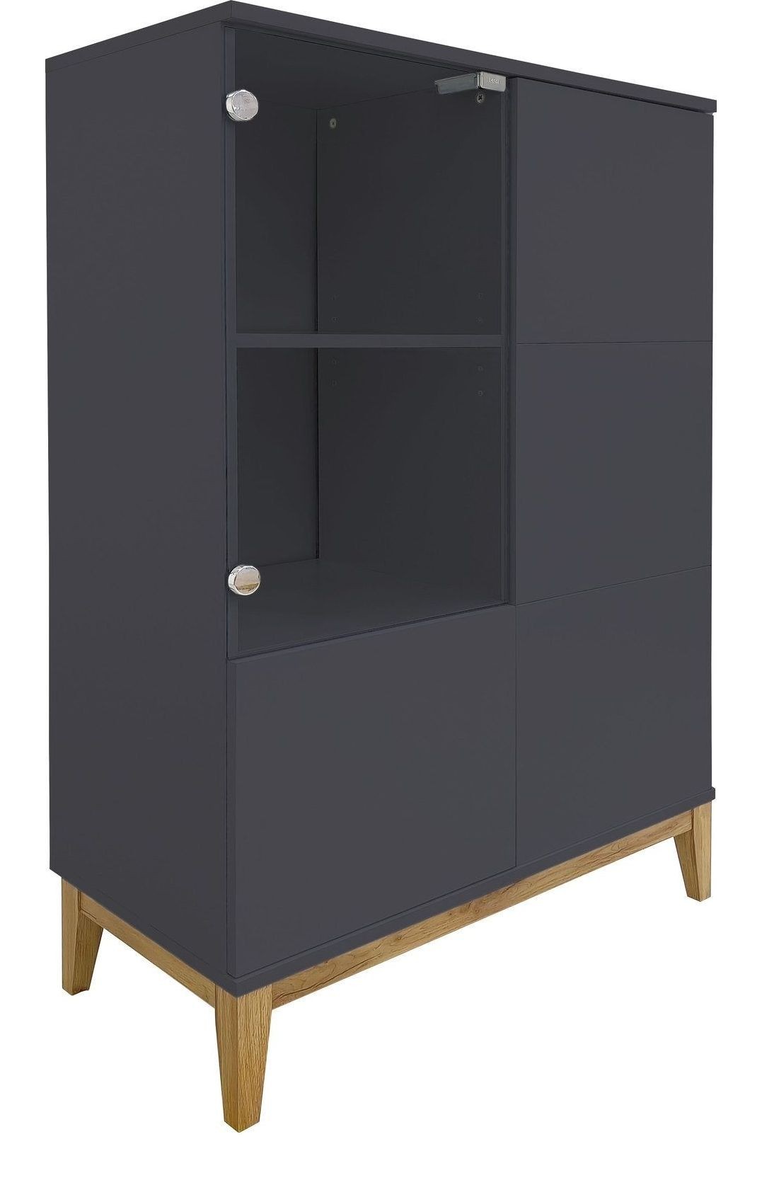 Pelle Highboard 1 Glass Door 2 Wood Door