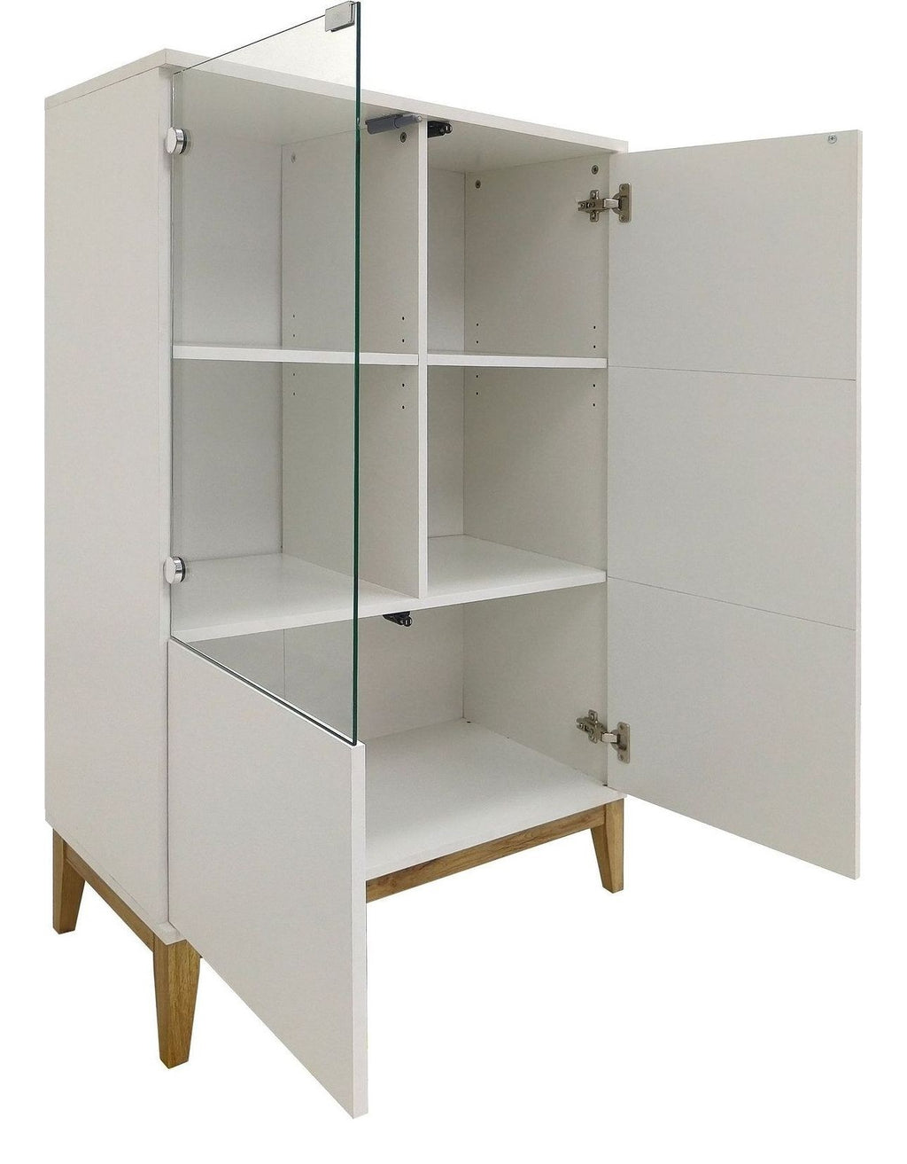 Pelle Highboard 1 Glass Door 2 Wood Door, view 16
