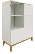 Pelle Highboard 1 Glass Door 2 Wood Door, view 2