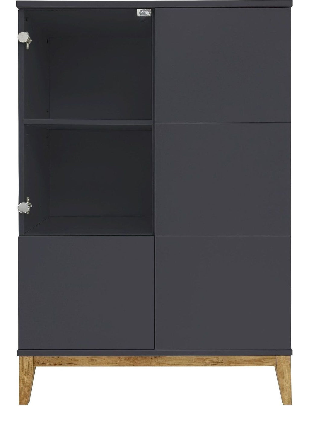 Pelle Highboard 1 Glass Door 2 Wood Door, view 4