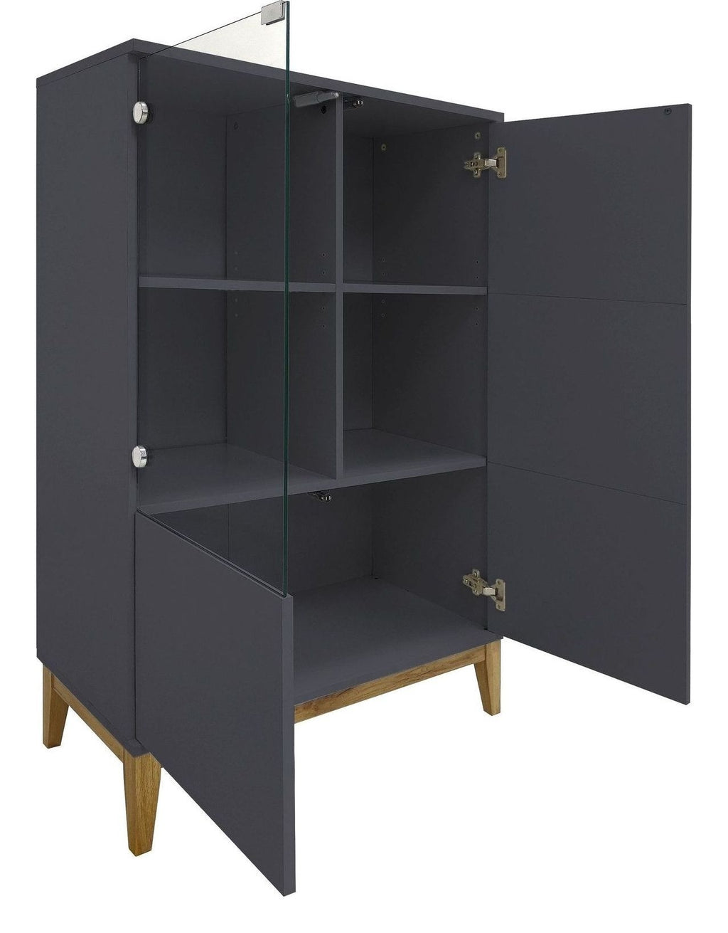 Pelle Highboard 1 Glass Door 2 Wood Door, view 5