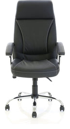 Penza High Back Executive Leather Chair, black leather, another view 1