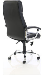 Penza High Back Executive Leather Chair, black leather, another view 6