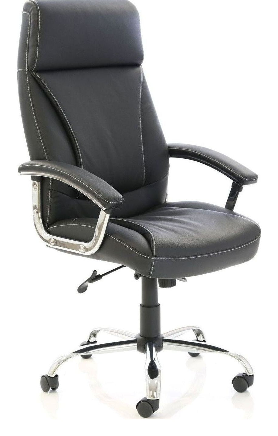 Penza High Back Executive Leather Chair, black leather