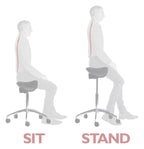 Perch Sit-Stand Saddle Stool in black, view 6