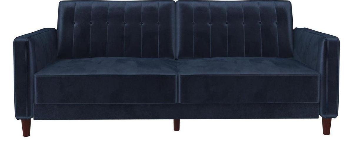 Pin Tufted Transitional Sofa Bed Velvet